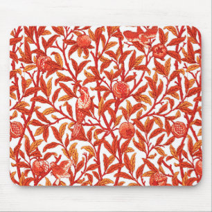 Art Nouveau Bird & Pomegranate, Mandarin Orange Mousepad