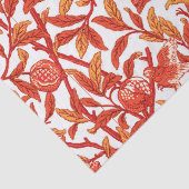 Art Nouveau Bird & Pomegranate, Mandarin Orange Seidenpapier (Detail)