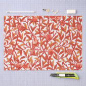 Art Nouveau Bird & Pomegranate, Mandarin Orange Seidenpapier (Handwerk)