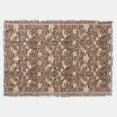 Art Nouveau Bird und Blume Tapestes, Dunkelbraun Decke (Vorderseite)