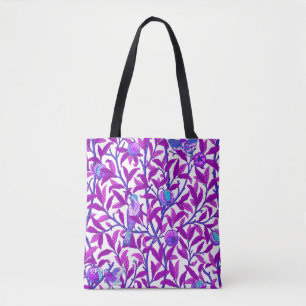 Art Nouveau Bird und Pomegranat, Amethyst Lila Tasche