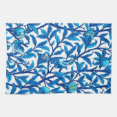 Art Nouveau Bird und Pomegranat, Cobalt Blue Handtuch (Horizontal)