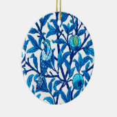 Art Nouveau Bird und Pomegranat, Cobalt Blue Keramik Ornament (Rechts)