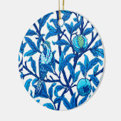 Art Nouveau Bird und Pomegranat, Cobalt Blue Keramik Ornament (Links)