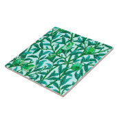 Art Nouveau Bird und Pomegranat, Türkis Fliese (Seite)