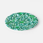 Art Nouveau Bird und Pomegranat, Türkis Pappteller (Schrägansicht)