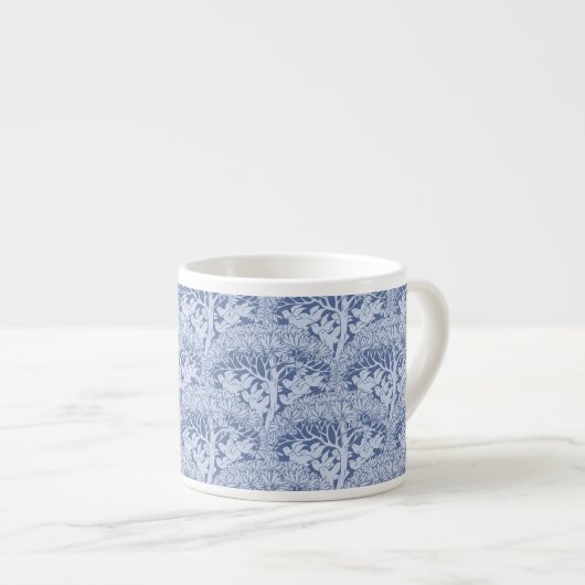 Art Nouveau Birds and Trees Pattern Espresso Tasse (Vorderseite Rechts)