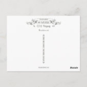 Art Nouveau Birds and Trees Pattern Postkarte (Rückseite)