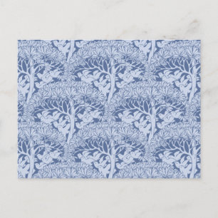 Art Nouveau Birds and Trees Pattern Postkarte