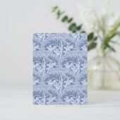 Art Nouveau Birds and Trees Pattern Postkarte (Stehend Vorderseite)