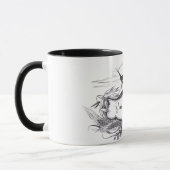 Art Nouveau Birds Tasse (Links)