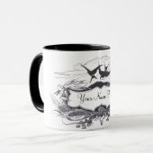 Art Nouveau Birds Tasse (Vorderseite Links)