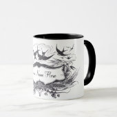 Art Nouveau Birds Tasse (VorderseiteRechts)