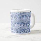 Art Nouveau Birds through Trees Pattern Jumbo Tass Jumbo-Tasse (Vorderseite Rechts)