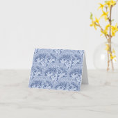 Art Nouveau Birds Through Trees Pattern Mitteilung Karte (Gelbe Blume)