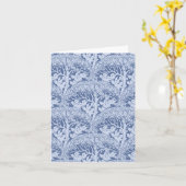 Art Nouveau Birds Through Trees Pattern Mitteilung Karte (Gelbe Blume)