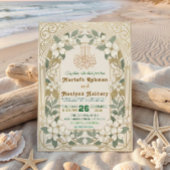 Art Nouveau Bismillah Calligraphy Vintage Garden Einladung