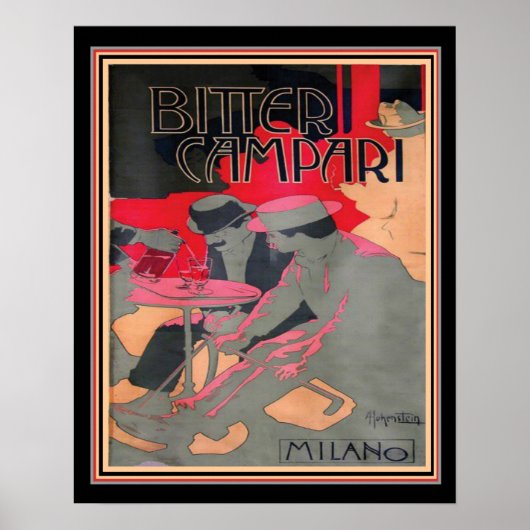 Art Nouveau "Bitter Campari by Adolfo Hohenstein", Poster (Vorne)