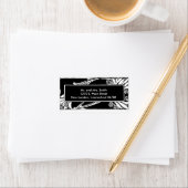 Art Nouveau Black and White Adressaufkleber (Insitu)