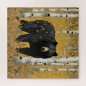 Art Nouveau Black Bear Puzzle (Horizontal)