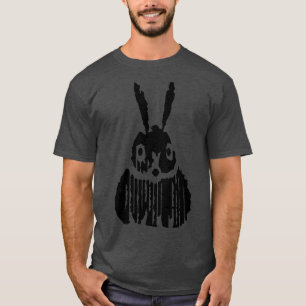 Art Nouveau Black Bunny Pattern auf weißem Hinterg T-Shirt