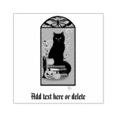 Art Nouveau Black Cat Gummistempel (Prägung)