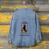 Art Nouveau Black Cat Jeansjacke