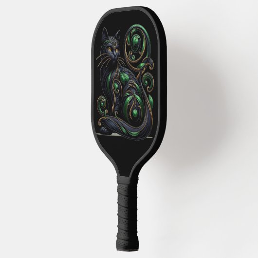 Art Nouveau Black Cat Pickleball Paddle (Links)