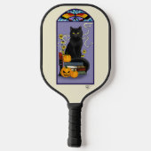Art Nouveau Black Cat Pickleball Schläger (Rückseite)