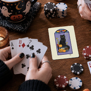 Art Nouveau Black Cat Spielkarten