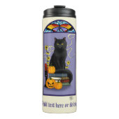 Art Nouveau Black Cat Thermosbecher (Vorderseite)