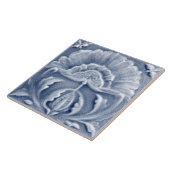 Art Nouveau Blue Floral Antique Hübsch aussehen Fliese (Seite)