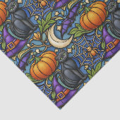 Art Nouveau Blue Halloween Seidenpapier (Ausschnitt)