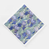 Art Nouveau blue iris Napkins Serviette (Ecke)