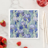 Art Nouveau blue iris Napkins Serviette (Beispiel)