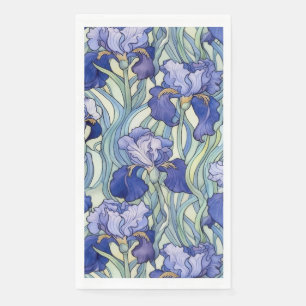 Art Nouveau blue iris Napkins Serviette