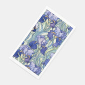 Art Nouveau blue iris Napkins Serviette (Ecke)