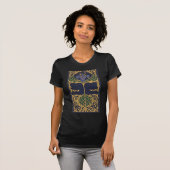 Art Nouveau Blue Lily T-Shirt (Vorne ganz)