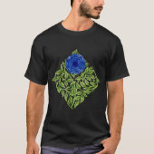 Art Nouveau Blue Rose De Morgan T-Shirt (Vorderseite)