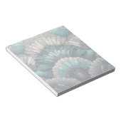 Art Nouveau Blue und Silver Fans Notizblock (angewinkelt)