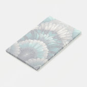 Art Nouveau Blue und Silver Fans Post-it Klebezettel (angewinkelt)