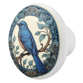 Art Nouveau Bluebird Keramikknauf (Rechts)