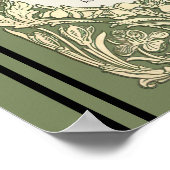 Art Nouveau Blume Blumengrenzkostennorm Poster (Ecke)