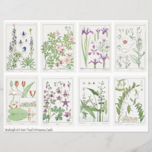 Art Nouveau Blumen Collage Blatt Verneuil