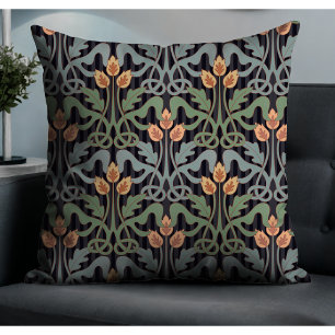 Art Nouveau Blumen im Vintage-Stil Kissen