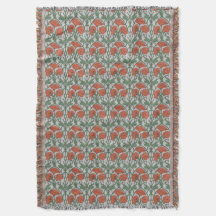 Art Nouveau Blumen-Wurfdecke