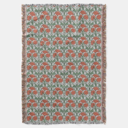 Art Nouveau Blumen-Wurfdecke Decke (Vorderseite Vertikal)