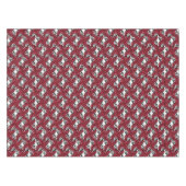 Art Nouveau Blumenmuster Rot und Schwarz Rose Desi Tischdecke (Vorderseite (Horizontal))