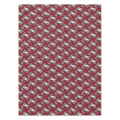 Art Nouveau Blumenmuster Rot und Schwarz Rose Desi Tischdecke (Vorderseite)