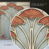 Art Nouveau Blüte Fliese